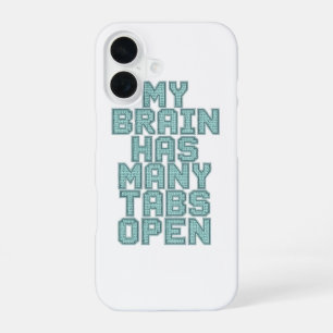 Relatable Overwhelmed and Busy Mind iPhone 16 Case