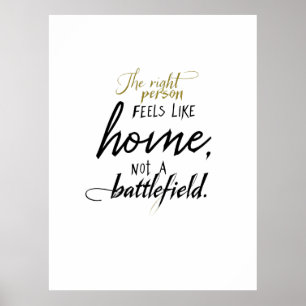 Relationship Home vs. Battlefield  Poster