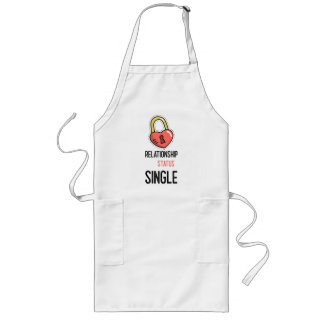 Relationship Status Single|Valentines Day|RedHeart Long Apron
