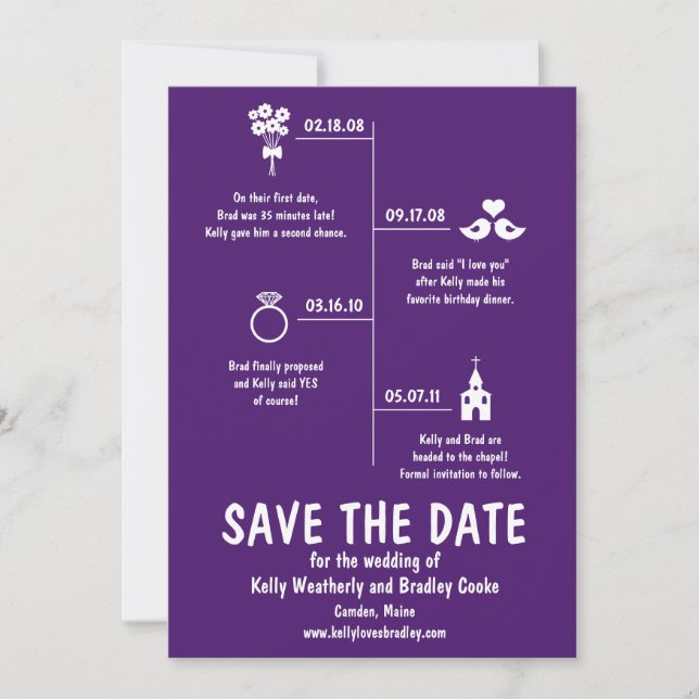 Relationship Timeline Save the Date (Front)