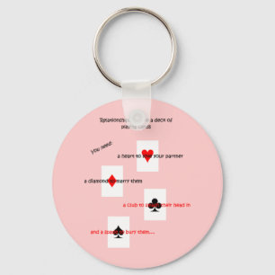 'Relationships are like a deck of playing cards..' Key Ring