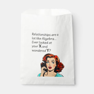 Relationships are Like Algebra Funny Quip Favour Bag