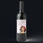 Relationships are Like Algebra Funny Quip Wine Label<br><div class="desc">Add a touch of wit and humour as you or a friend celebrate newfound independence with this clever 1950s comic book-style artwork. Featuring a vintage-inspired woman deep in thought, the quote "Relationships are a lot like Algebra... Ever look at your x and wonder y?" delivers a witty epiphany, drawing a...</div>