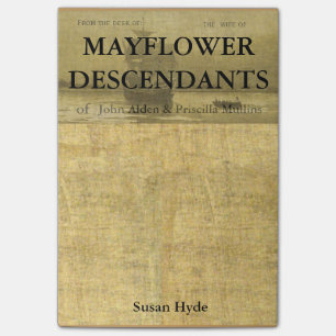 Relative of Mayflower Descendants Alden-Mullins Post-it Notes