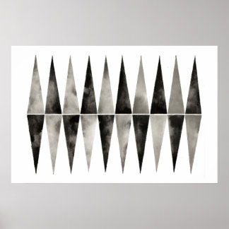 Relativity . Modern Art . Black White . Geometric Poster