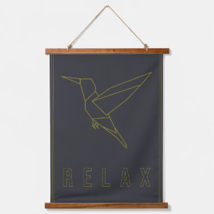Relax affirmation poster for self love & self care hanging tapestry