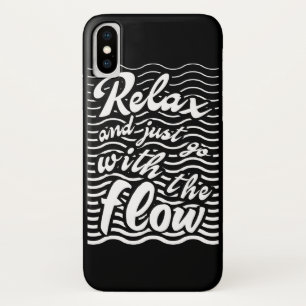 Relax and just go with the flow, waves version iPhone x case