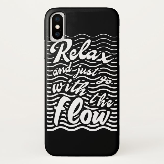 Relax and just go with the flow, waves version Case-Mate iPhone case (Back)