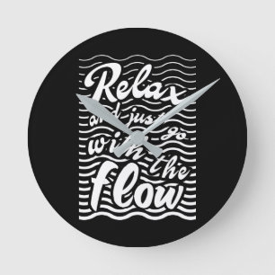 Relax and just go with the flow, waves version round clock