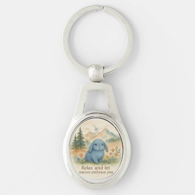 Relax and let the nature embrace you key ring (Front)