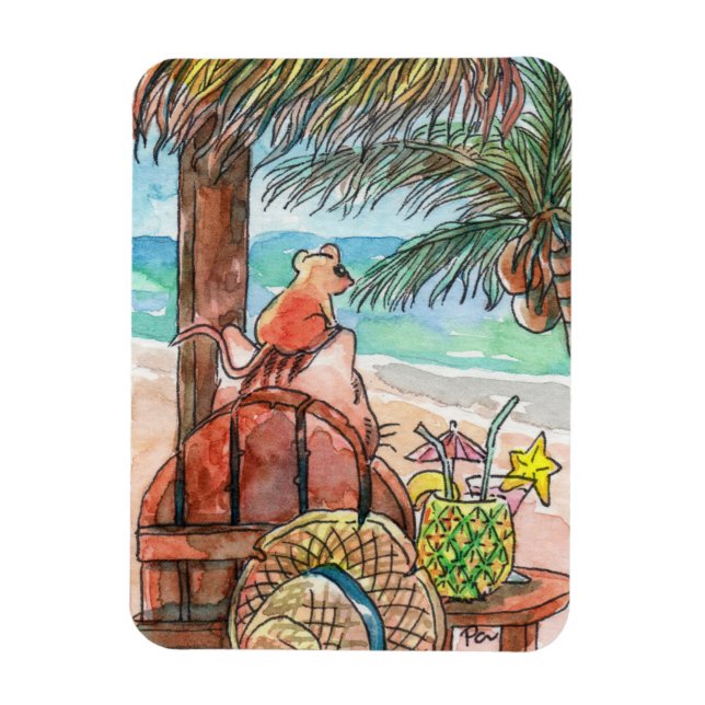 Relax at Beach Magnet (Vertical)