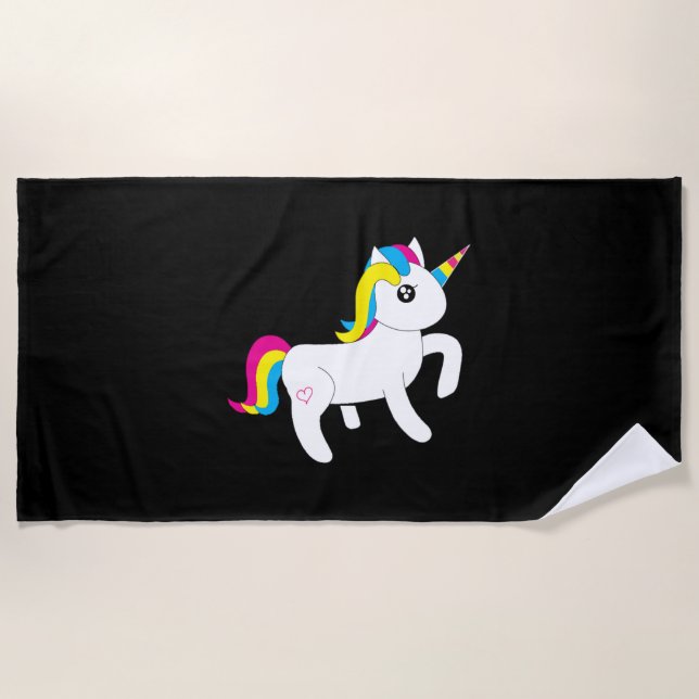 Relax  Be Unicorn Beach Towel (Front)