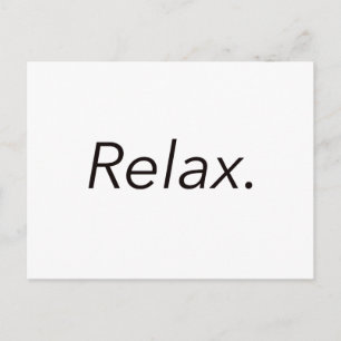 Relax. Black Blue Red Postcard