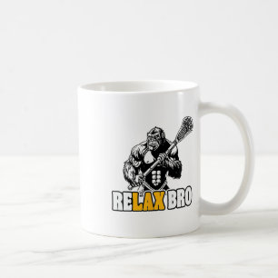 Relax Bro Funny Gorilla Lacrosse Player Animal Lax Coffee Mug