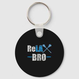 Relax Bro Funny Lacrosse Player Joke Quote Lax Sti Key Ring