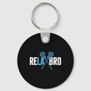 Relax Bro Funny Lacrosse Player Lax Lover Joke Tee Key Ring