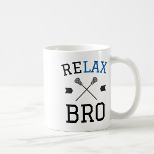 Relax Bro Funny Lax Typography Lacrosse Gift Coffee Mug