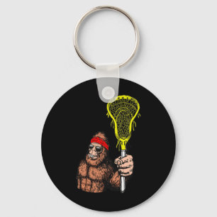 Relax Bro! Funny Sasquatch Lax Bigfoot Lacrosse Vi Key Ring