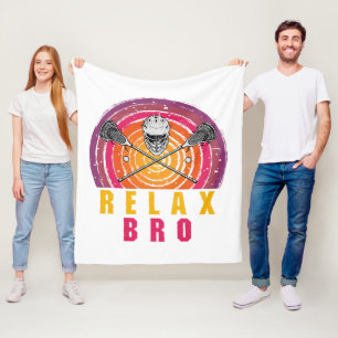 Relax Bro Lacrosse Fleece Blanket