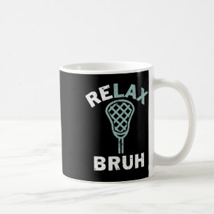 Relax Bro Lacrosse Lax Stick Vintage Lacrosse Play Coffee Mug