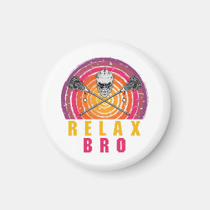 Relax Bro Lacrosse Magnet
