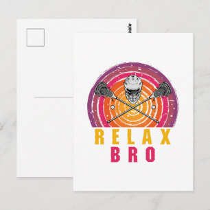 Relax Bro Lacrosse Postcard