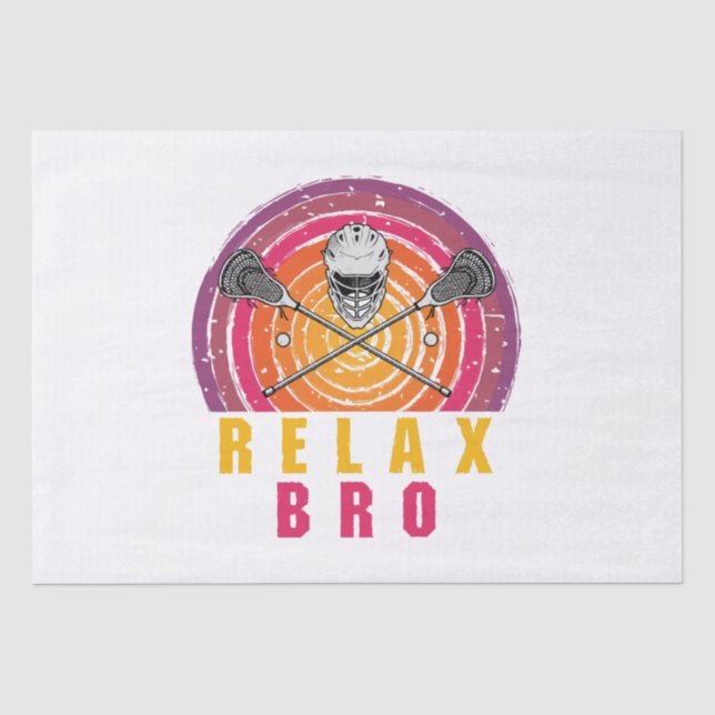 Relax Bro Lacrosse Tissue Paper (Front)