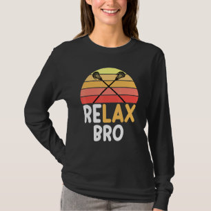 Relax Bro Lacrosse Vintage Surf Sun T-Shirt