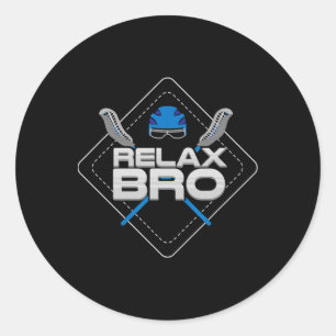 Relax Bro - Lax Life And Lacrosse Player Gift  Classic Round Sticker