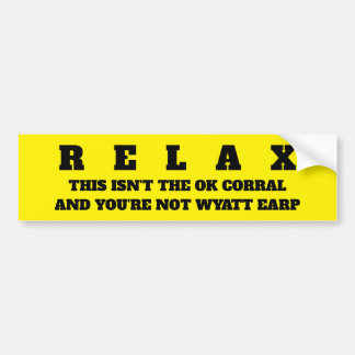 RELAX BUMPER STICKER