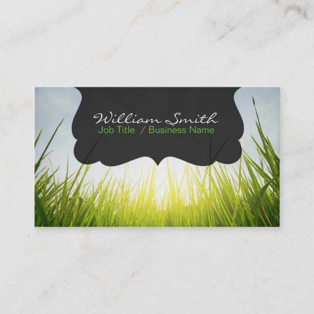 Relax calm grass Business card (Front)
