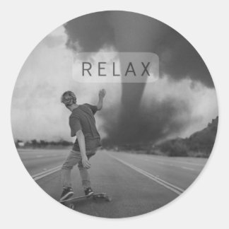 Relax Classic Round Sticker