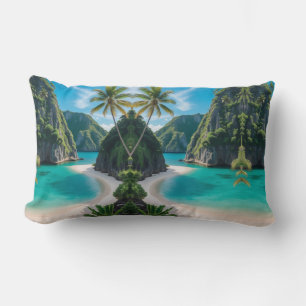 "Relax & Drift Away with Island Vibes" Lumbar Cushion