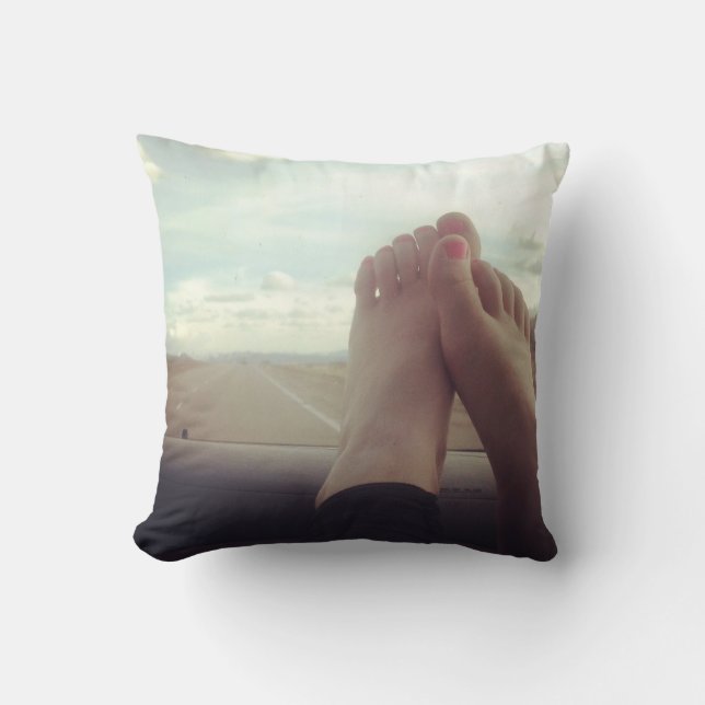 relax feet on the dashboard cushion (Front)