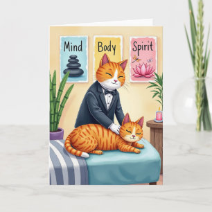 Relax Feline Birthday Card