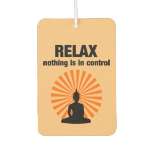 Relax Funny Buddha Quote Car Air Freshener