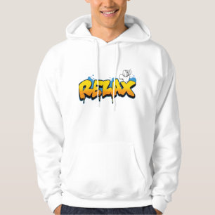 Relax Graffiti Street Art - Shaka Hang Loose Hand Hoodie
