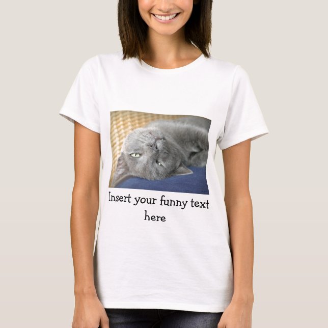 Relax! Grey Purring Cat - white T-Shirt for Women (Front)