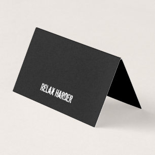 Relax Harder Beside Card