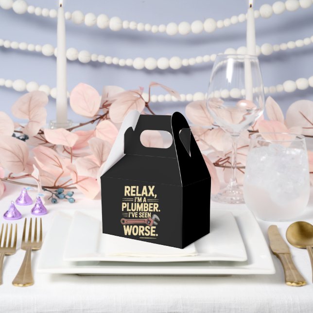 RElax I'm A Plumber - Plumber Funny  Favour Box (Wedding)