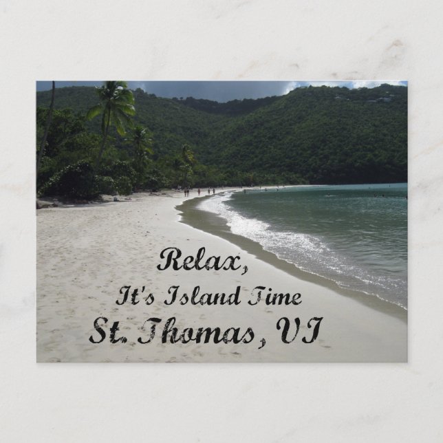 Relax, it's island time, St. Thomas VI Postcard (Front)
