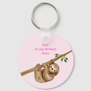 Relax it's your Birthday card Key Ring