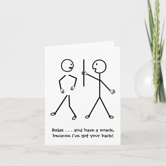 Relax, I've Got Your Back - Get Well Soon Card (Front)