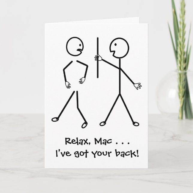 Relax, I've Got Your Back - Get Well Soon Card (Front)