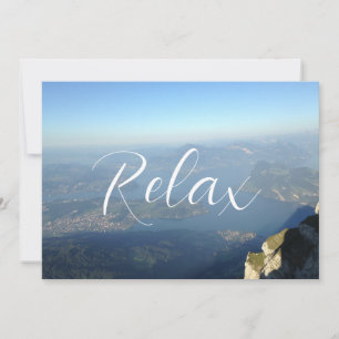 Relax Mountains Lakes Paradise Landscape Holiday Card