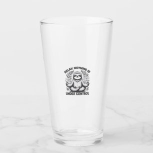 Relax Nothing is Under Control Funny Cute Sloth Yo Glass