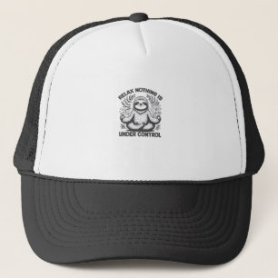 Relax Nothing is Under Control Funny Cute Sloth Yo Trucker Hat