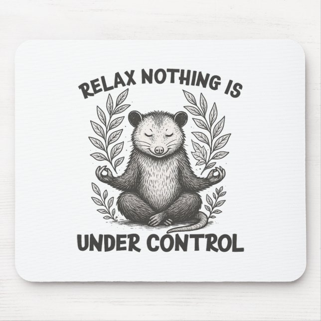 Relax Nothing Is Under Control Funny Sarcastic Opo Mouse Pad (Front)