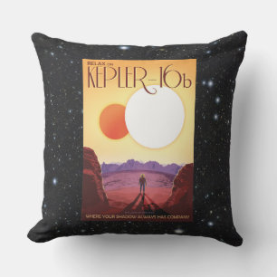 Relax on Kepler 16b space tourism advert Cushion