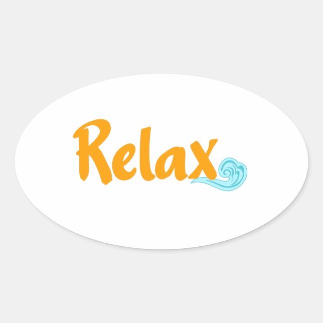 Relax Oval Sticker (Front)